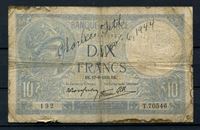 Bild von Франция 1939 г. P# 84 • 10 франков "D-DAY" !!! • регулярный выпуск • VG-