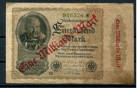 Bild von Германия 1923 г. P# 133 • 1 млрд. марок. зеленый № • регулярный выпуск • F