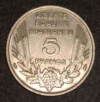 Picture of Франция 1933 г. • KM# 887 • 5 франков • регулярный выпуск • AU+