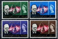 Изображение Сейшелы 1966г. GB# 222-5 • Уинстон Черчилль • MNH OG VF • полн. серия