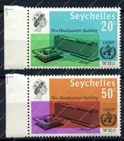 Изображение Сейшелы 1966г. GB# 228-9 • Всемирная организация здравоохранения(ВОЗ) • MNH OG XF • полн. серия