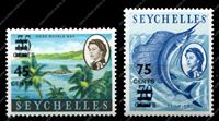 Изображение Сейшелы 1965г. GB# 216-7 • надпечатки нов. номиналов • MNH OG XF • полн. серия
