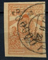 Изображение Азербайджан 1922 г. Сол# 38 • надпечатка 200 тыс. руб. на 25 руб. • Used VF