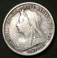Изображение Великобритания 1899 г. • KM# 779 • 6 пенсов • Королева Виктория (серебро) • регулярный выпуск • XF- ( кат.- $30,00 )