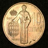 Bild von Монако 1974 г. KM# 142 • 10 сантимов • Принц Ренье III • регулярный выпуск • BU