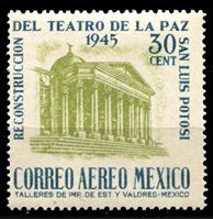 Изображение Мексика 1945 г. SC# C148 • 30c. • Театр Мира • авиапочта • MNH OG XF
