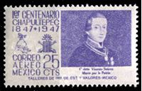 Изображение Мексика 1947 г. SC# C180 • 25c. • 100-летие сражения при Чапультепеке • авиапочта • MNH OG XF