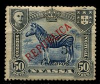 Изображение Ньяса 1921 г. SC# 89 • 5 c. на 50 rs. • Зебра (надпечатка нов. номинала) • MH OG VF