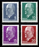 Изображение ГДР 1961 г. Mi# 845-8 • 5 - 20 pf. • Вальтер Ульбрихт (1-й выпуск) • стандарт • MLH OG XF • полн. серия ( кат.- €1,5 )
