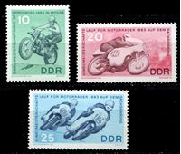 Изображение ГДР 1963 г. Mi# 972-4 • 10 - 25 pf. • Мотоспорт • MLH OG XF • полн. серия ( кат.- €5 )