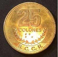 Bild von Коста Рика 2007 г. • KM# 229a • 25 колонов • герб Коста Рики • регулярный выпуск • MS BU