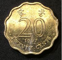 Изображение Гонконг 1997 г. KM# 67 • 20 центов • регулярный выпуск • цветы • BU
