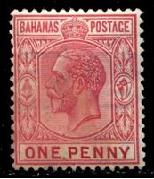 Изображение Багамы 1921-37 гг. Gb# 116 • 1d. • король Георг V • стандарт • MH OG VF