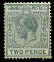 Изображение Багамы 1921-37 гг. Gb# 118 • 2d. • король Георг V • стандарт • MLH OG VF