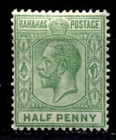 Изображение Багамы 1912-19 гг. Gb# 81a • 1/2d. • король Георг V • стандарт • MLH OG VF ( кат.- £3 )