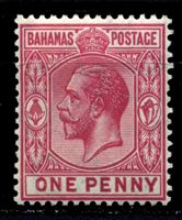 Изображение Багамы 1912-19 гг. Gb# 82 • 1d. • король Георг V • стандарт • MLH OG XF ( кат.- £3,5 )
