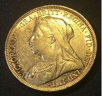 Bild von Австралия 1894 г. S • KM# 13 • соверен • (ЗОЛОТО 917 ПРОБЫ - 7.98 гр.) • королева Виктория • регулярный выпуск • UNC-