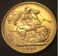 Bild von Австралия 1898 г. M • KM# 13 • соверен • (ЗОЛОТО 917 ПРОБЫ - 7.98 гр.) • королева Виктория • регулярный выпуск • AU