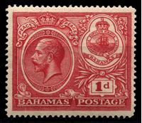 Изображение Багамы 1920 г. Gb# 107 • 1d. • "Празднование мира" • MLH OG XF