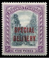 Изображение Багамы 1918 г. Gb# S3 • 5d. • надпечатка "специальная доставка" • спец. доставка • MLH OG VF