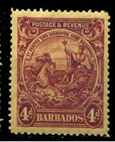 Изображение Барбадос 1925-35 гг. Gb# 235 • 4d. • "Правь Британия" • MLH OG XF