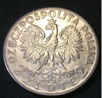 Изображение Польша 1934 г. • KM# 20 • 2 злотых • (серебро) • регулярный выпуск • XF+