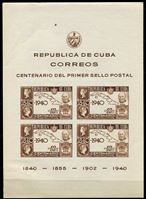 Image de Куба 1940 г. SC# C33 • 10c.(4) • 100-летие первой почтовой марки • авиапочта • MNH OG VF • блок • буклет ( кат.- $35 )