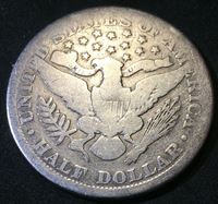 Изображение США 1900 г. • KM# 116 • полдоллара • "Цирюльник" (серебро) • регулярный выпуск • VG