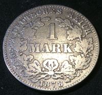 Изображение Германия 1878 г. • KM# 7 • 1 марка • (серебро) • Имперский орел • регулярный выпуск • F-