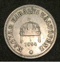 Picture of Венгрия 1894 г. KB • KM# 482 • 10 филлеров • регулярный выпуск • XF-AU