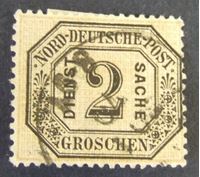 Изображение Северогерманский союз 1870 г. Mi# 5 • 2 гроша • Цифры в восьмиугольнике • служебный выпуск • Used XF ( кат.- €6 )
