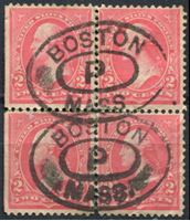 Picture of США 1895 г. SC# 267 • 2c. • Джордж Вашингтон • стандарт • Used F • кв.блок