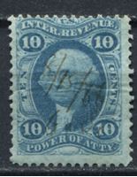 Bild von США 1862-71 гг. SC# R37c • 10c. • для доверенностей • фискальный выпуск • Used VF