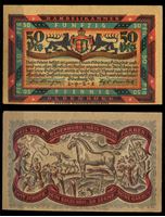 Picture of Германия • Ольденбург 1921 г. • 50 пфеннигов • лошади на пастбище • локальный выпуск • UNC пресс