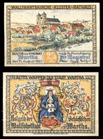 Bild von Германия • Варта 1921 г. • 25 пфеннигов • вид на городской собор • локальный выпуск • UNC пресс