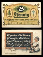 Picture of Германия • Лехестен 1920 г. • 25 пфеннигов • первоклассница у доски • локальный выпуск • AU+