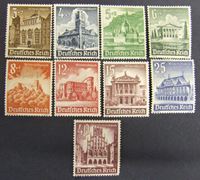 Изображение Германия 3-й рейх 1940 г. Mi# 751-759 • Зимняя помощь. Здания в Германии. Полная серия! • MLH OG XF