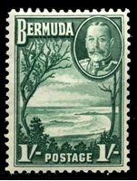 Изображение Бермуды 1936-1947 гг. Gb# 105 • 1sh. • "Виноградный" залив • MLH OG XF ( кат.- £15 )