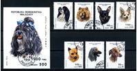 Изображение Мадагаскар 1991 г. SC# 1003A-H • собаки • Used(ФГ) XF • полн. серия+блок