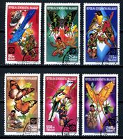 Изображение Мадагаскар 1988 г. SC# 862-7 • бабочки и птицы • Used(ФГ) XF • полн. серия