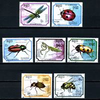 Изображение Камбоджа 1988 г. SC# 891-7 • насекомые • Used(ФГ) XF • полн. серия