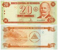 Изображение Никарагуа 2006 г. P# 196 • 20 кордоб • UNC-UNC пресс