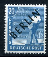 Изображение Западный Берлин 1948 г. Mi# 8 • 20 pf. • надпечатка(черн.) "Berlin" • MNH OG XF ( кат.- €7,5 )