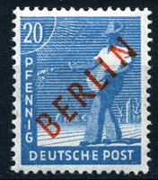 Изображение Западный Берлин 1949 г. Mi# 26 • 20 pf. • надпечатка(красн.) "Berlin" • MNH OG XF ( кат.- €4,5 )