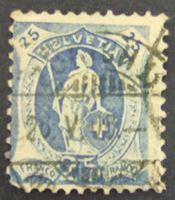 Изображение Швейцария 1907 г. Mi# 89 • 25 с. • Стоящая "Швейцария" • Used VF ( кат.- €10 )