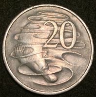 Image de Австралия 1967 г. KM# 66 • 20 центов • Елизавета II • Утконос • регулярный выпуск • XF+
