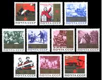 Bild von СССР 1965 г. Сол# 3197-3206 • 20-летие Победы • MNH OG XF • полн. серия
