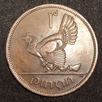 Изображение Ирландия 1942 г. • KM# 11 • 1 пенни • глухарь • регулярный выпуск • UNC- ( кат.- $12,00 )