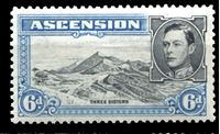 Изображение Вознесения о-в 1938-53 гг. Gb# 43a • 6d. • Горы "Три сестры". (перф. - 13) • MNH OG XF ( кат.- £12 )