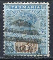 Bild von Австралия • Тасмания 1892-99 гг. Gb# 218 • 5d. • Королева Виктория • стандарт • Used XF ( кат.- £4 )